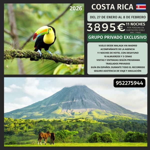 COSTA RICA DEL 27 ENERO AL 08 FEBRERO