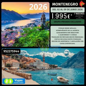 MONTENEGRO del 02 al 09 de JUNIO