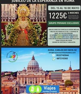 JUBILEO ROMA DEL 15 al 18 MAYO