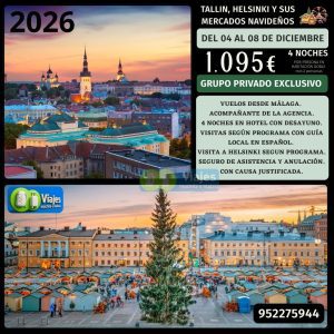 TALLIN Y HELSINKI DEL 04 AL 08 DE DICIEMBRE