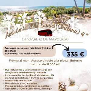 APARTAHOTEL LAS DUNAS DEL 07 AL 12 MAYO
