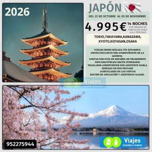 JAPON DEL 22 OCTUBRE AL 05 NOVIEMBRE