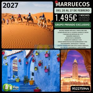 MARRUECOS (20 al 27 de Febrero 2027)