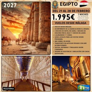 Egipto del 21 al 28 de febrero de 2027