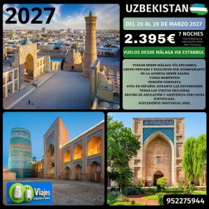 UZBEKISTÁN del 20 al 28 de MARZO de 2027
